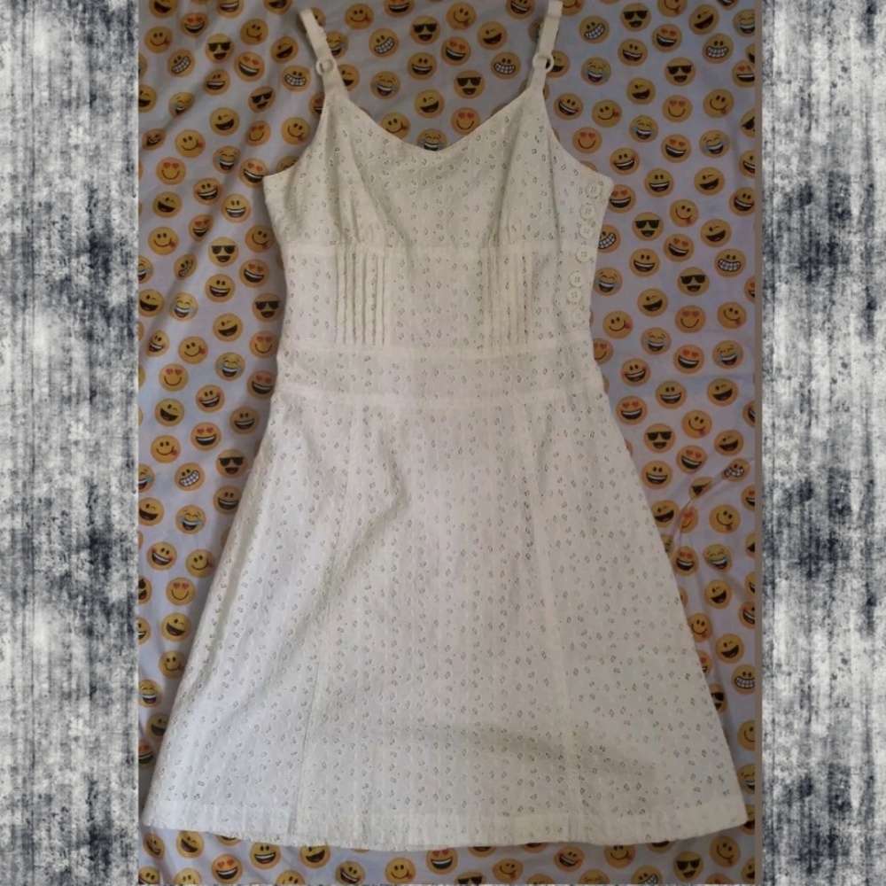 Luella 4 target Broderie Anglaise Embroidered Eyelet White Strappy Dress